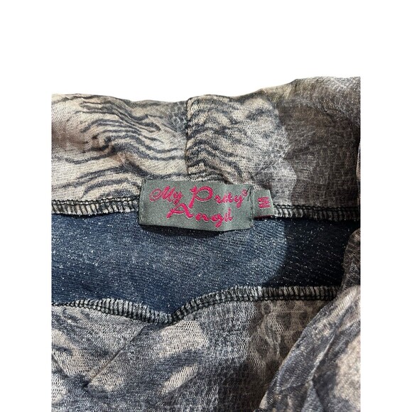 Y2K My Pretty Angel Mesh Off The Shoulder Dress Long Sleeve Animal Print Sz M - Picture 13 of 16